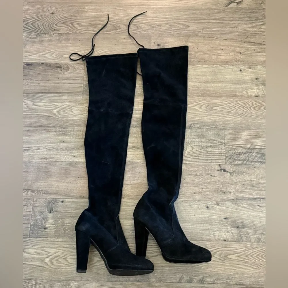 Stuart Weitzman  Yulianaland 60MM Leather Over-The-Knee Boots